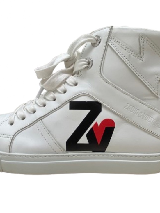 Zadig & Voltaire ZV1747 High Flash White Leather High-Top Sneakers main image 13